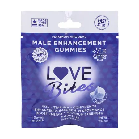 With Love Bites Gummies for Men 12-Pack - Energy & Vitality Boost, 9g