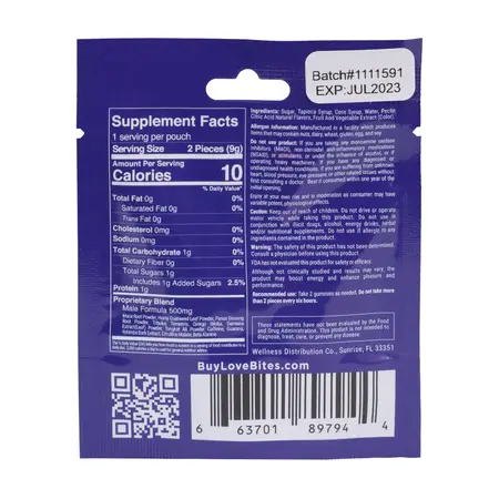 With Love Bites Gummies for Men 12-Pack - Energy & Vitality Boost, 9g
