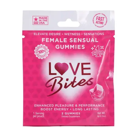 Love Bites Female Gummies 12 Pack - Herbal Formula, Fast-Acting, 9g
