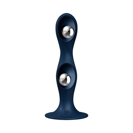 Satisfyer Double Ball-R otežani intimni trener tamnoplavi 18 cm