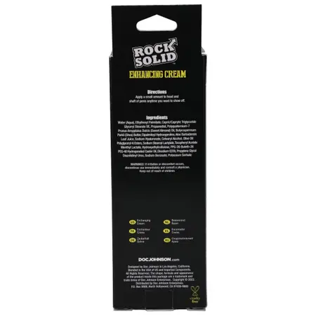 Rock Solid Enhancing Cream 60ml - Firming Cosmetic Formula for Men