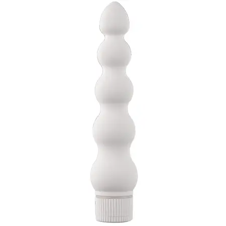 Doc Johnson White Nights Ribbed Vibe 18 cm Multi-Brzina Bela