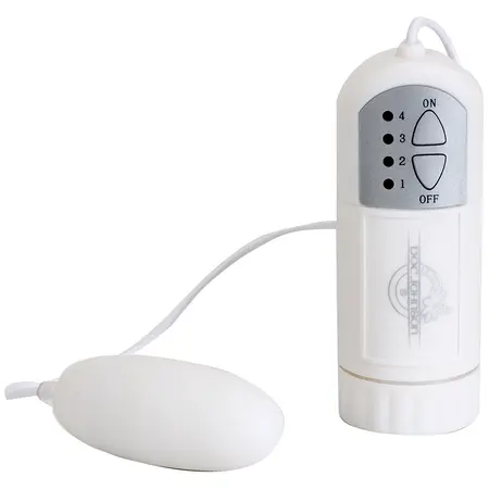 Doc Johnson White Nights 7-Speed Compact Bullet with Wired Controller White