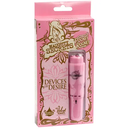 Doc Johnson Pocket Rocket Pink Intimate Wellness Device Velvet Touch