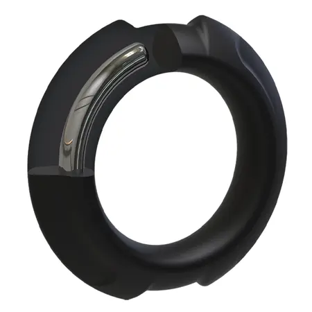 FLEXISTEEL Silikonski i Metalni Potporni Prsten 43mm - Crni, Dvoslojni Sistem