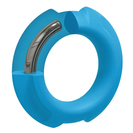 FLEXISTEEL Silicone Ring with Inner Metal Core 35mm Blue