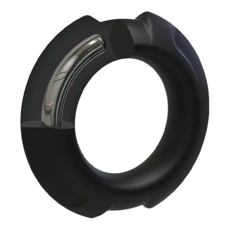 FLEXISTEEL Crni Silikonski Prsten sa Metalnim Jezgrima 35mm - Poboljšana Izdržljivost