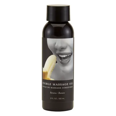 Earthly Body Hemp Seed Edible Massage Oil Banana 60ml Nourishing Formula