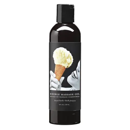 Earthly Body Massage Oil Vanilla 237ml - Edible, Nourishing Formula