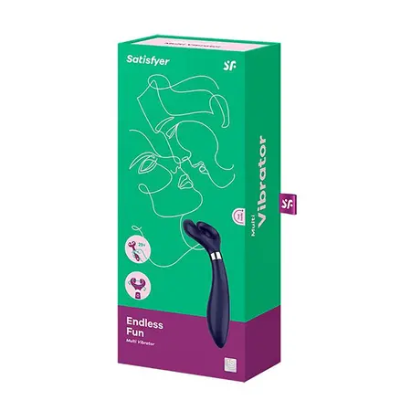 Satisfyer Endless Fun Partner Rotirajući Višenamenski Silikonski Uređaj, Crni