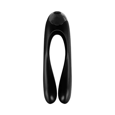 Satisfyer Candy Cane Kompaktni Prstni Vibrator, Crno-Narandžasti, Ergonomski Dizajn