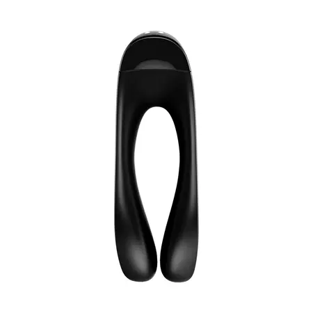 Satisfyer Candy Cane Kompaktni Prstni Vibrator, Crno-Narandžasti, Ergonomski Dizajn