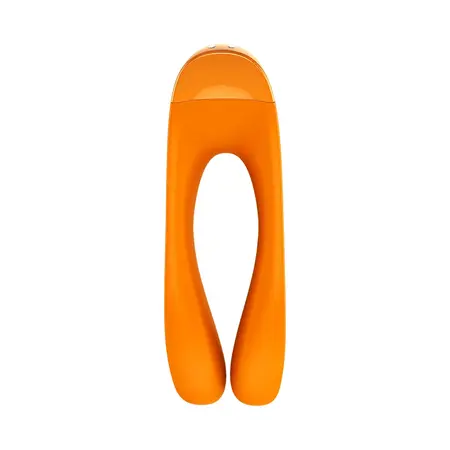 Satisfyer Candy Cane Mini Vibrator, Crno-Narandžasti, Kompaktni Prstni Model