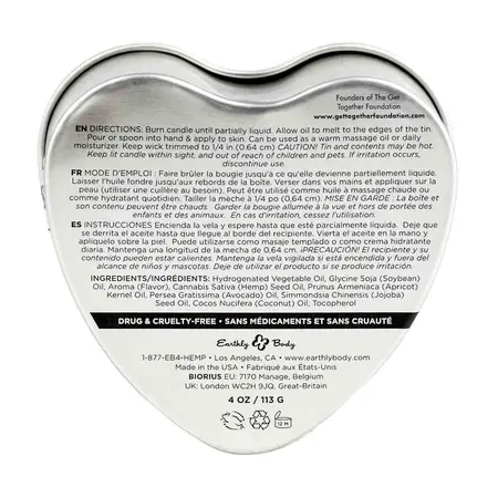 Earthly Body Edible Massage Candle Strawberry 113g - Nourishing Oil
