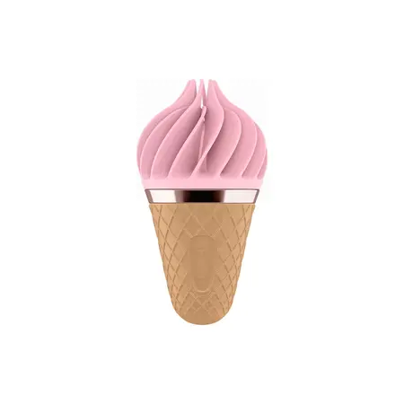 Sweet Treat Rotating Silicone Tongue Device - Pink, Compact Design