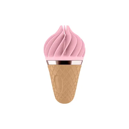 Sweet Treat Rotating Silicone Tongue Device - Pink, Compact Design