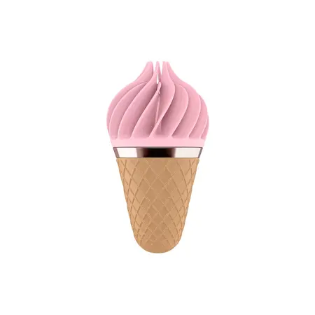 Sweet Treat Rotating Silicone Tongue Device - Pink, Compact Design