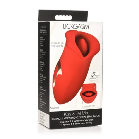 Kiss and Tell silikonski vibrirajući klitoralni stimulator crveni IPX6 USB