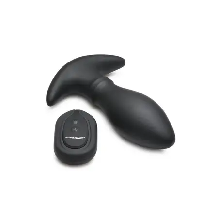 XR Brands Rim Slide silikonski čep sa klizanjem i vibracijom crni
