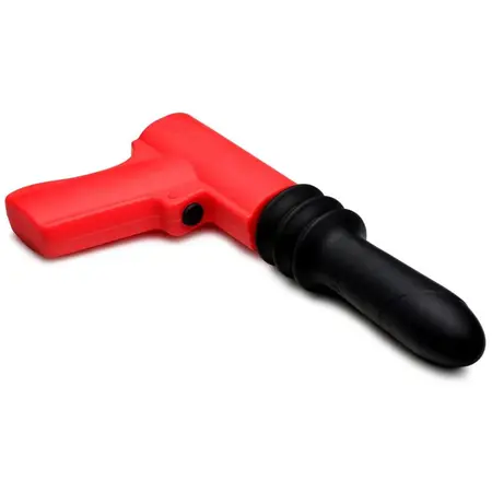 XR Brands Thrusting Pistola Silicone Vibrator Red Waterproof USB