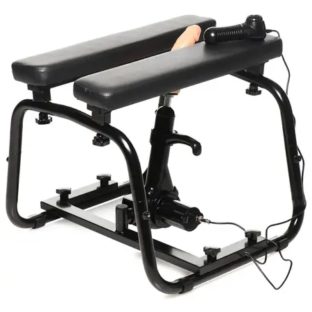 XR Brands Deluxe Bangin' Bench crni - podesivi set intimnih mašina