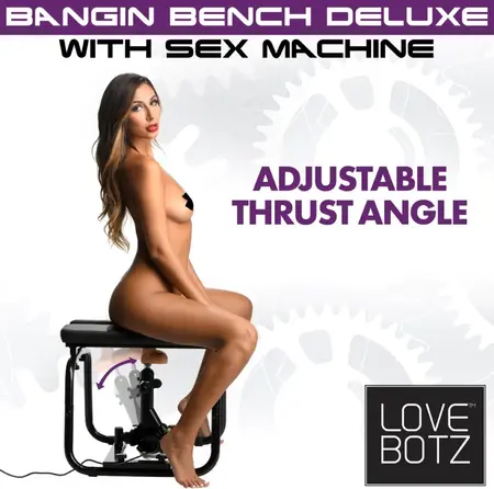 XR Brands Deluxe Bangin' Bench crni - podesivi set intimnih mašina