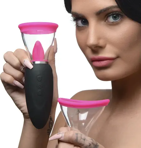 XR Brands Lickgasm Mini Pink - 10-Mode Suction & Licking Device