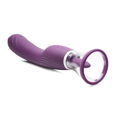 XR Brands Lickgasm 8-Mode Intimate Licking & Suction Device Purple