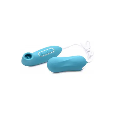 Entwined Dual Action jaje i stimulator za lizanje - silikon, USB punjiv