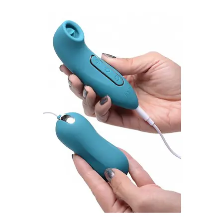 Entwined Dual Action jaje i stimulator za lizanje - silikon, USB punjiv
