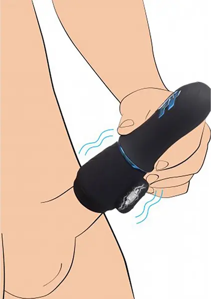 XR Brands Turbo Silicone Intimni Stimulator Glave, Punjenje, Crna
