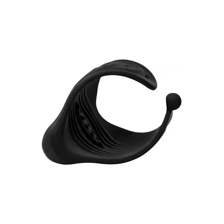 XR Brands Pleasure Stroke Silicone Vibrating Intimate Sleeve, Black