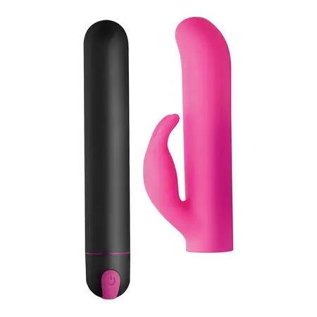 BANG XL Metak Silicone Set sa Zakrivljenim Vrhom i Zečjim Dodatkom