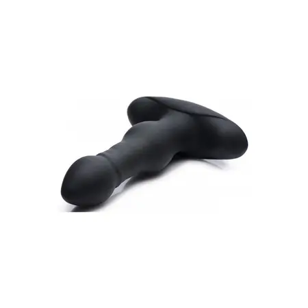 XR Brands Silicone Intimni Čep za Guranje i Vibraciju sa Daljinskim, Crni