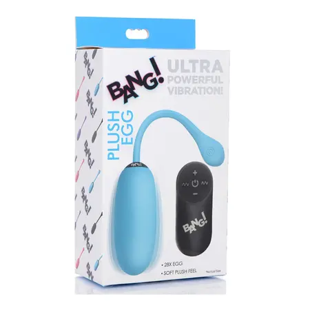 BANG Plush Wireless Egg - 28 Speed Silicone Intimate Device, Violet