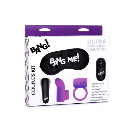 XR Brands 4-Piece Intimate Set for Couples - Silicone, Waterproof, USB