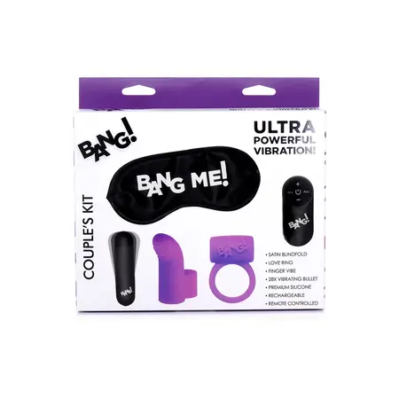 XR Brands 4-Piece Intimate Set for Couples - Silicone, Waterproof, USB