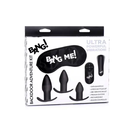 XR Brands Backdoor Adventure Kit 5-Piece Silicone Plug Set & Vibrating Bullet