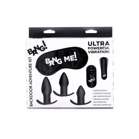 XR Brands Backdoor Adventure Kit 5-Piece Silicone Plug Set & Vibrating Bullet