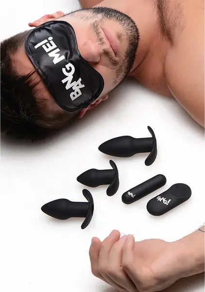 XR Brands Backdoor Adventure Kit 5-Piece Silicone Plug Set & Vibrating Bullet