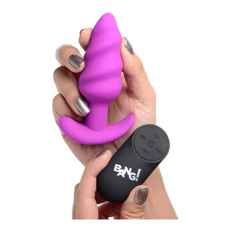 BANG Swirl Silicone Plug with 21 Modes & Remote Control, Black