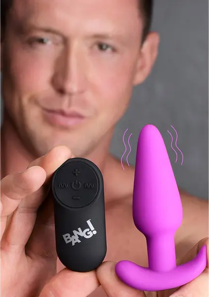 BANG Silicone Vibrirajući Čep sa Daljinskim, 21 Režim, Vodootporan