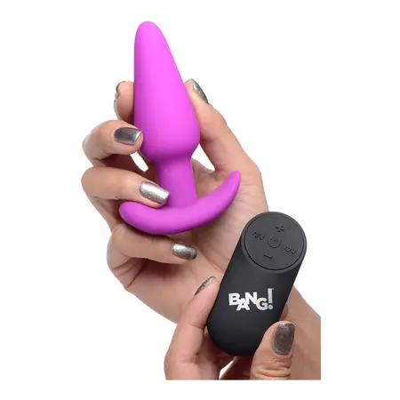BANG Silicone Vibrirajući Čep sa Daljinskim, 21 Režim, Vodootporan