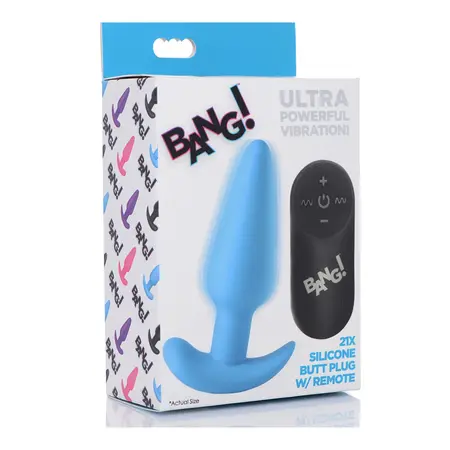 BANG Remote-Controlled Silicone Plug - 21-Mode, Waterproof, Black