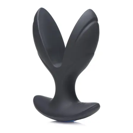 XR Brands Electro-Spread Vibrirajući Silicone Čep sa E-Stim, Crni