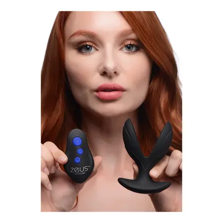 XR Brands Electro-Spread Vibrirajući Silicone Čep sa E-Stim, Crni