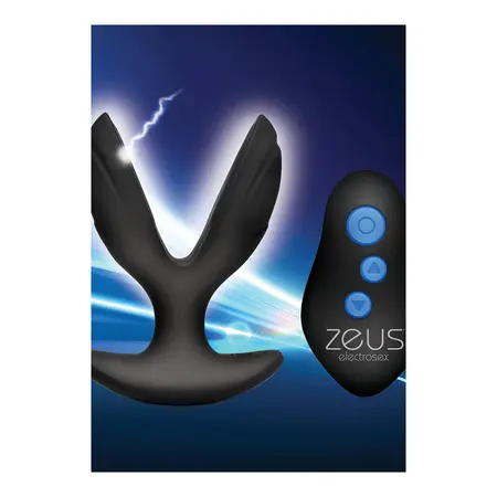 XR Brands Electro-Spread Vibrirajući Silicone Čep sa E-Stim, Crni