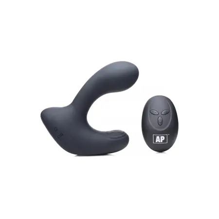 XR Brands P-Pulse Silicone Intimni Masažer sa Daljinskim, 10 Režima, Crni