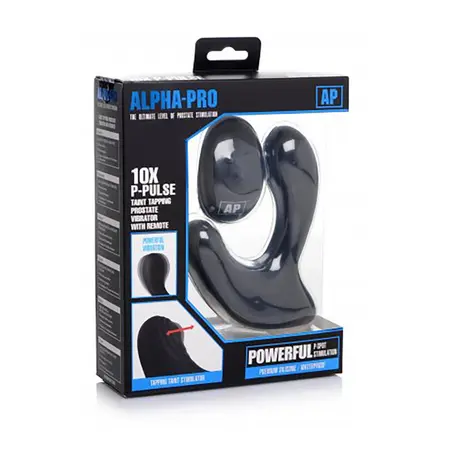 XR Brands P-Pulse Silicone Intimni Masažer sa Daljinskim, 10 Režima, Crni
