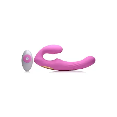 XR Brands U-Pulse Silicone Pulsirajući Bespojasni Intimni Sistem, Crni